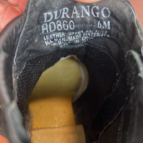 Durango Black Leather Western Booties Size 6 - Picture 6 of 14